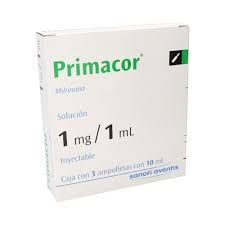 Primacor 1 Mg/1 Ml Solución Inyectable 3 Ampolletas 10 Ml