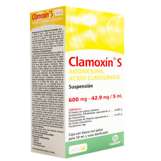 AMOXICILINA/CLAVULANATO 12H 600MG SUSP 50ML