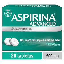 ASPIRINA ADVANCED 500MG TAB C20