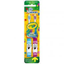 GUM CEPILLOS 232  C/2 CRAYOLA PIP SQUEAKS INF