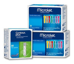 MICROLET C/25 LANCETAS COLORES